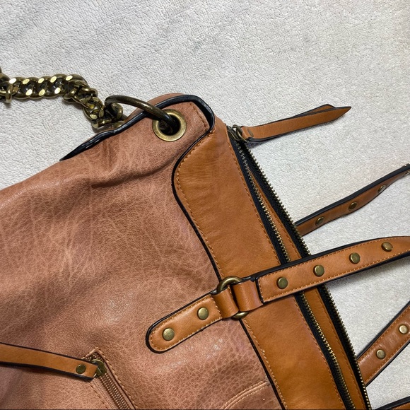 ChillX Large Leather Bag Purse with chain - Picture 2 of 9